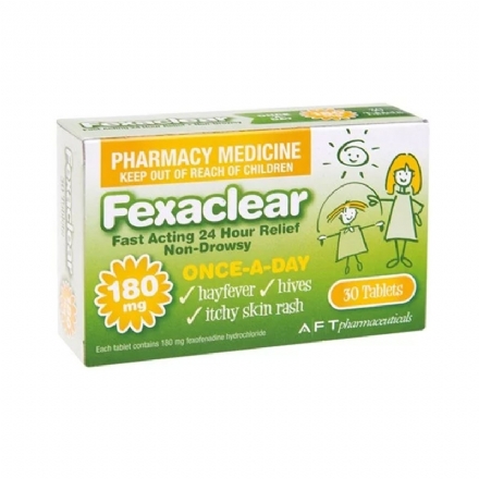 药房专售 Fexaclear 非索非那丁 抗过敏缓解花粉症 麻疹 皮肤瘙痒 Nstar Pharmacy 领先的新西兰nstar 药房